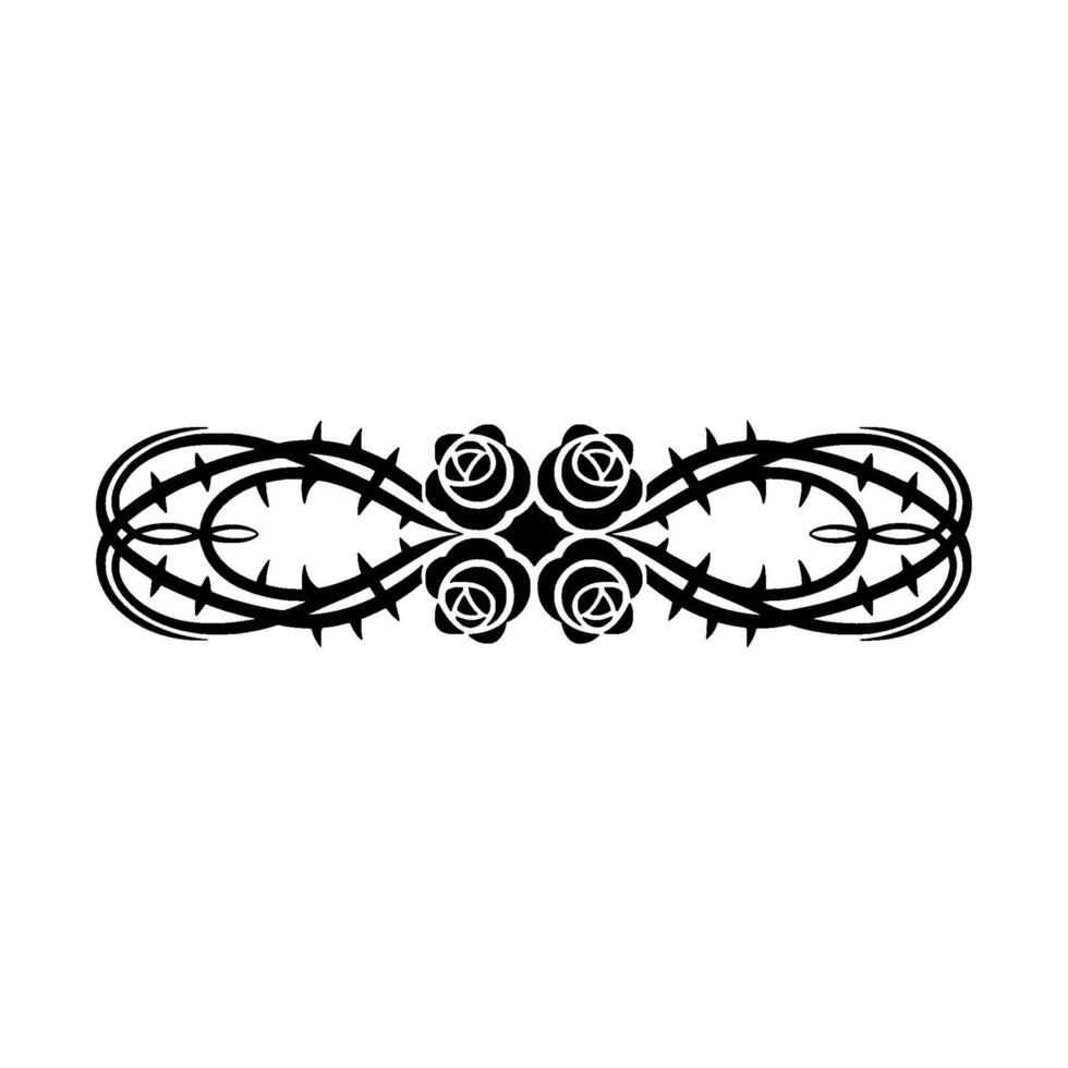 Intricate Rose Thorn Border, Vintage Element vector