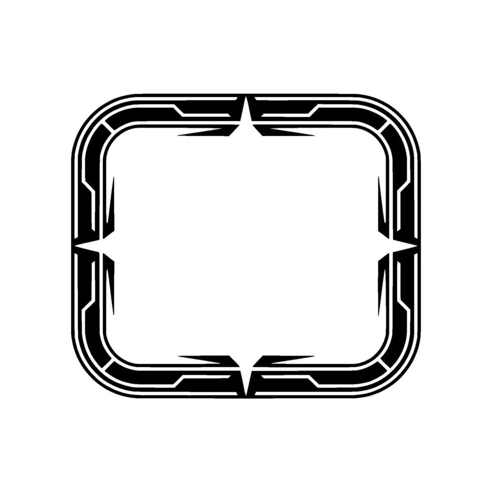 Geometric Deco Border, Minimalist , Retro Aesthetic vector