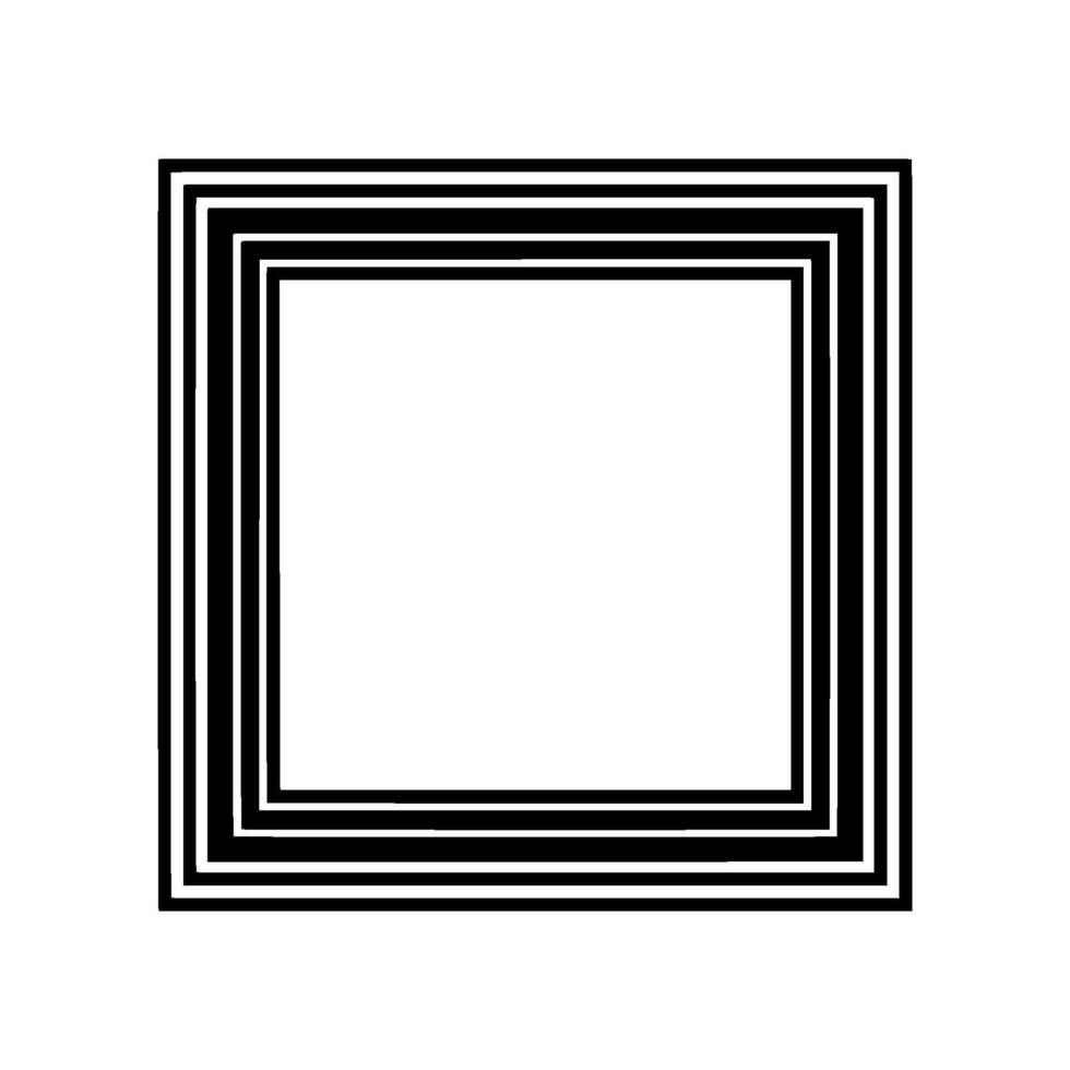 Layered Square, Minimalist Frame, Geometric Abstraction vector