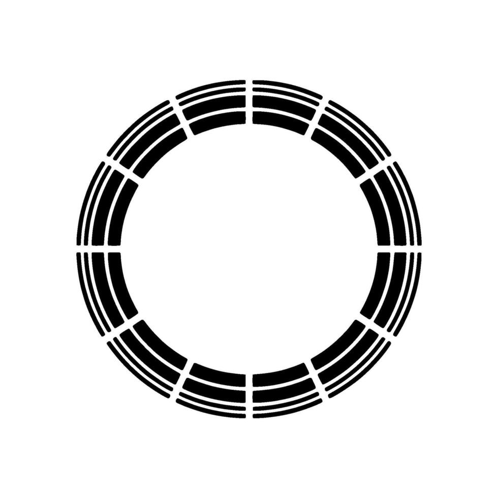 Minimalist Circular Emblem, Geometric , Modern Symbol - Abstract vector