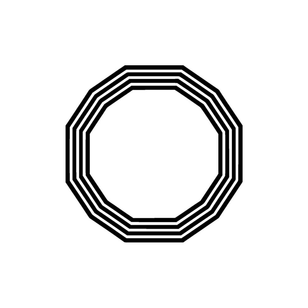 Layered Octagon, Minimalist , Geometric Abstraction vector
