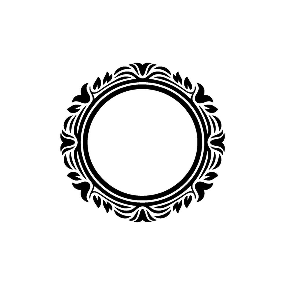 Elegant Circular Ornament, Vintage , Minimalist Frame - Border vector