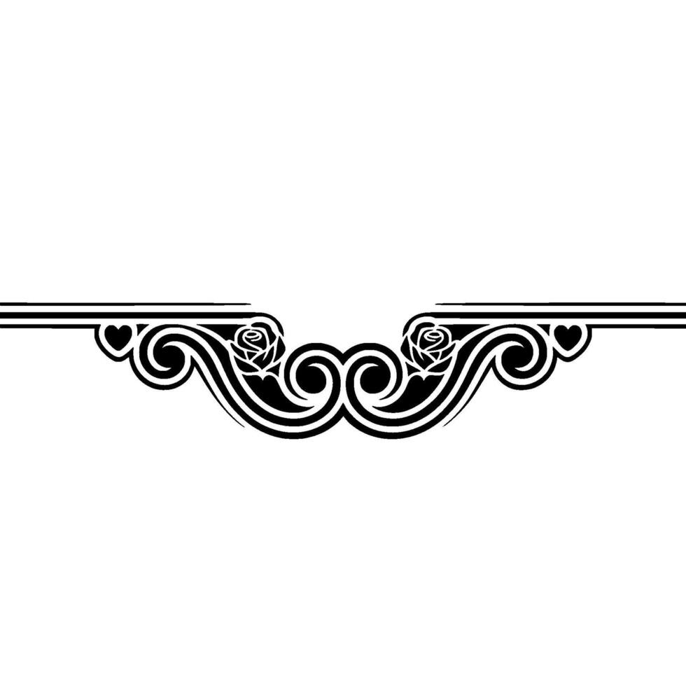 Elegant Floral Border, Vintage Element - Decorative, Roses vector
