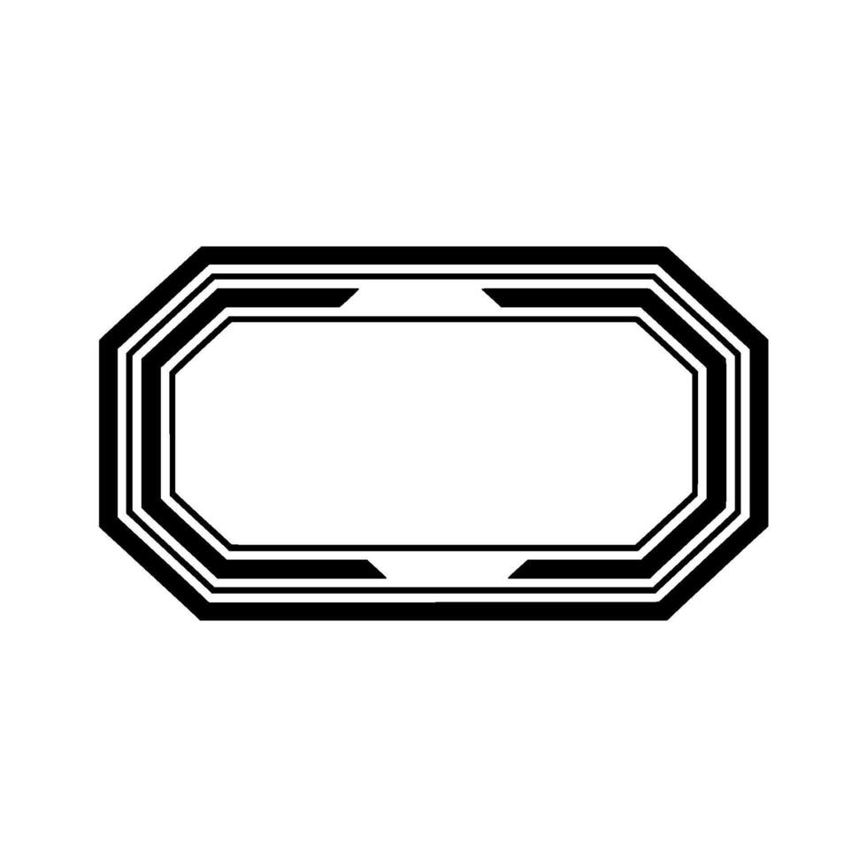 Geometric Octagon Frame, Minimalist - Abstract vector