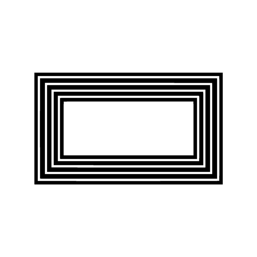 Layered Geometric Frame, Minimalist Composition vector