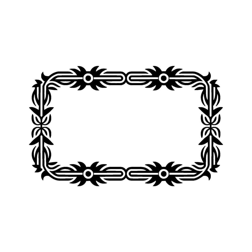 Intricate Tribal Frame, Vintage Ornamentation, Decorative Border vector