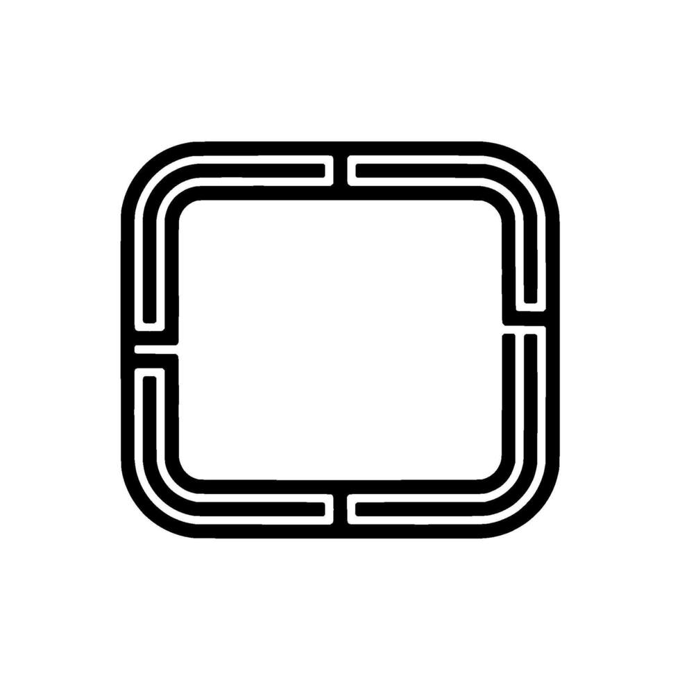 Minimalist Interlocking Frame, Geometric vector