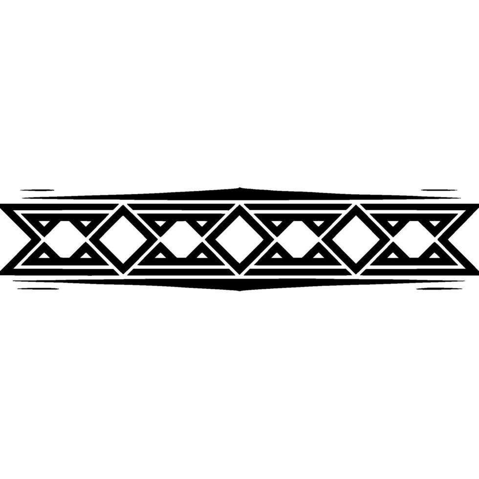 Geometric Tribal Border, Modern Abstract, Pattern - Linear vector
