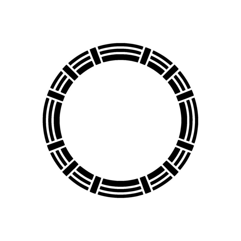 Geometric Circle Frame, Minimalist , Circular Motif - Element vector