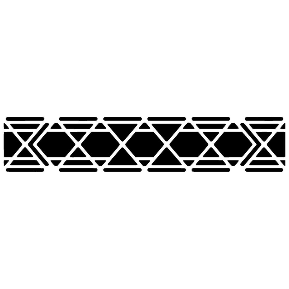 Geometric Tribal Border, Minimalist, Black White - Minimalism vector