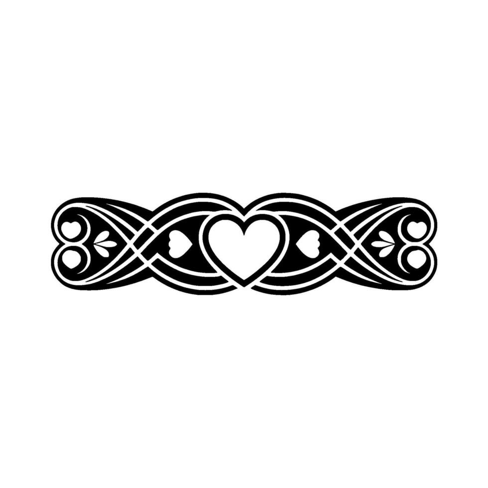 Celtic Heart Ornament, Intricate Border vector
