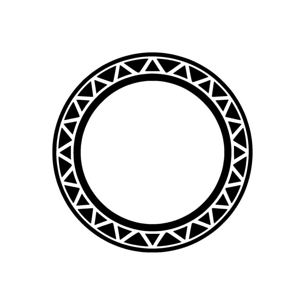Geometric Circle Motif, Tribal Pattern, Minimalist vector