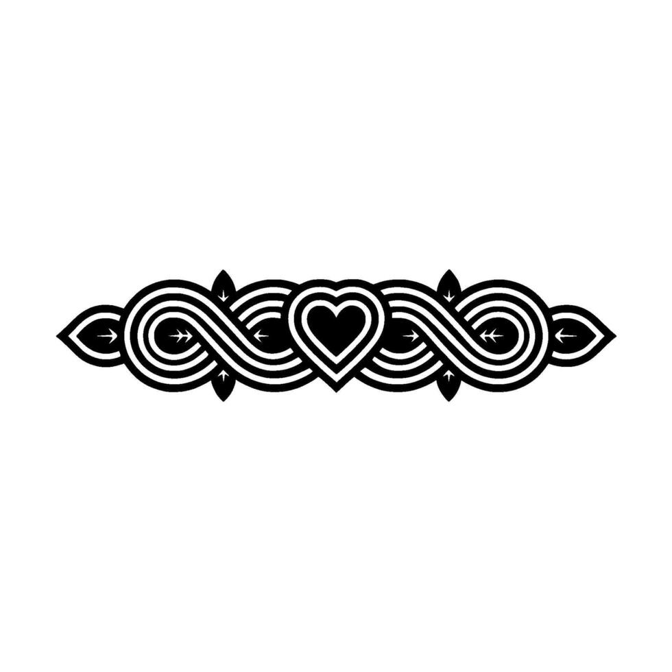 Intricate Celtic Heart Border, Symbolic vector