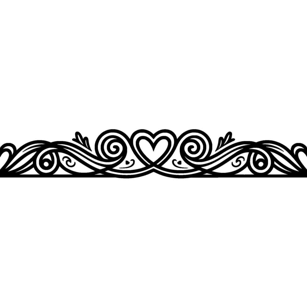 Elegant Swirl Border, Vintage Element - Floral - Ornament vector