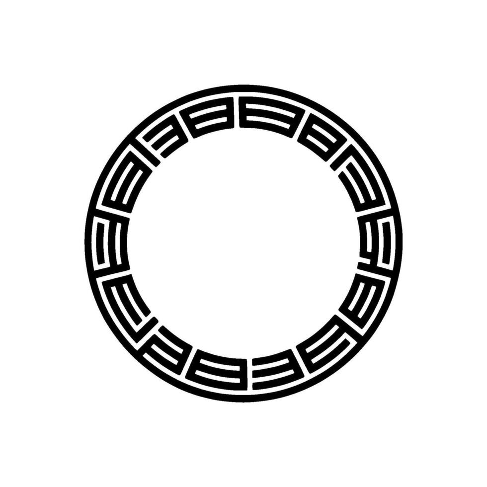 Geometric Circle Emblem, Minimalist, Shadow Detail vector