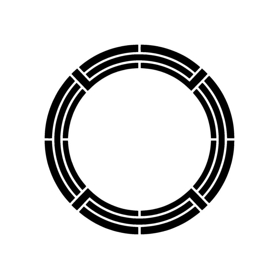 Geometric Circle Frame, Minimalist, Circular Motif, Clean vector
