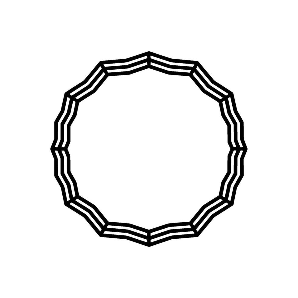 Geometric Circle Frame, Minimalist, Modern Outline, Octagon vector