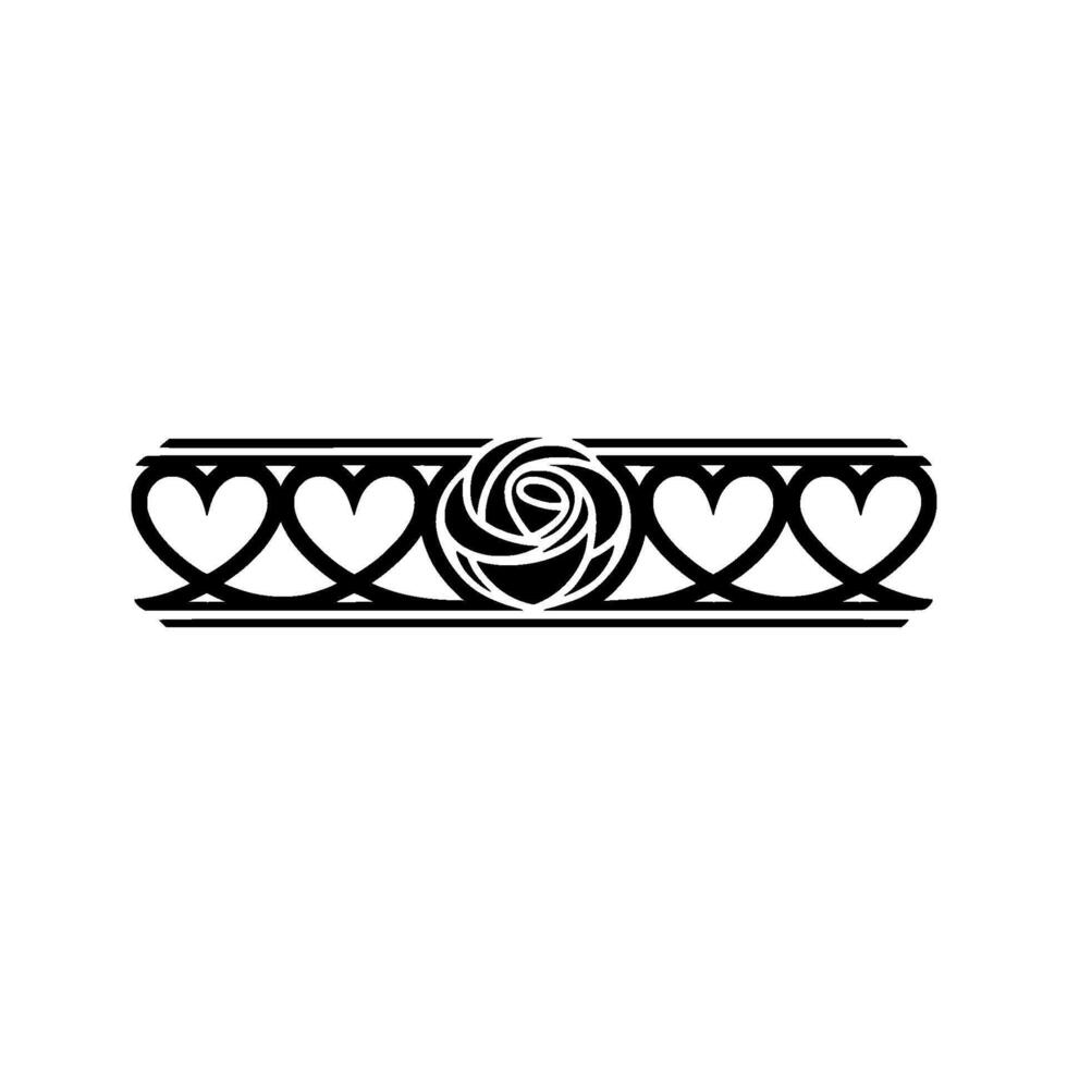 Art Nouveau Floral Border Elegant Decorative Element - Art nouveau vector
