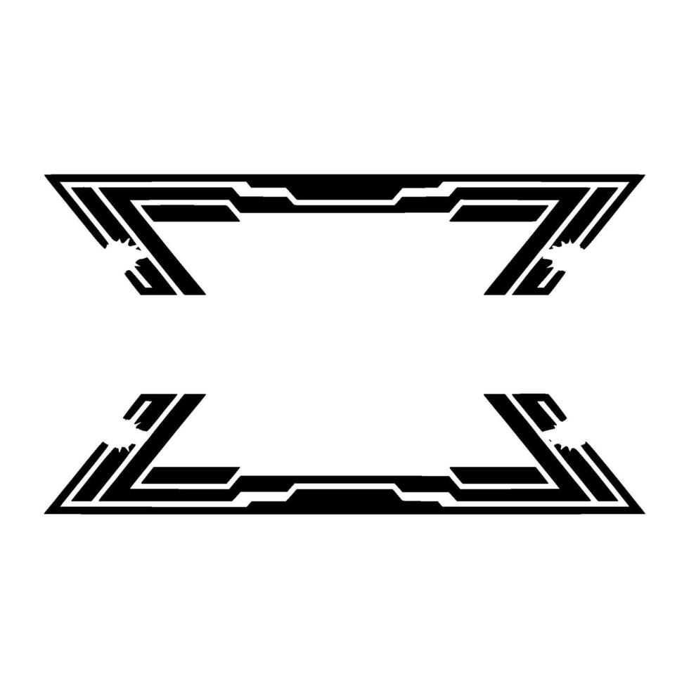 Geometric Deco Frame, Illuminated Edge Detail vector
