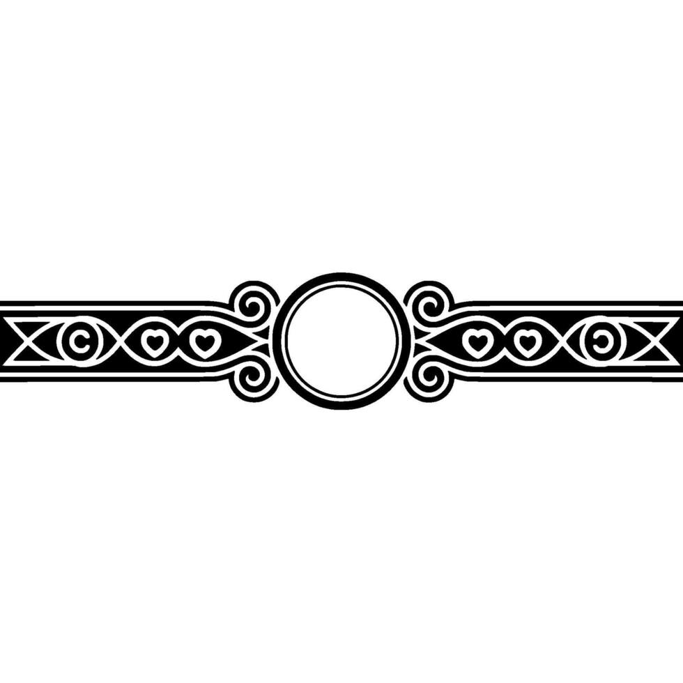 Intricate Celtic Border, Vintage Ornamentation - Heart vector