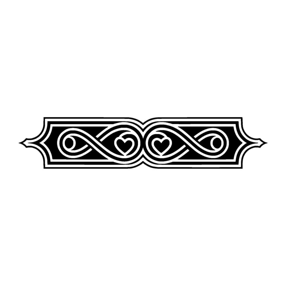 Intricate Celtic Border, Vintage , Elegant Ornament - Symmetrical vector