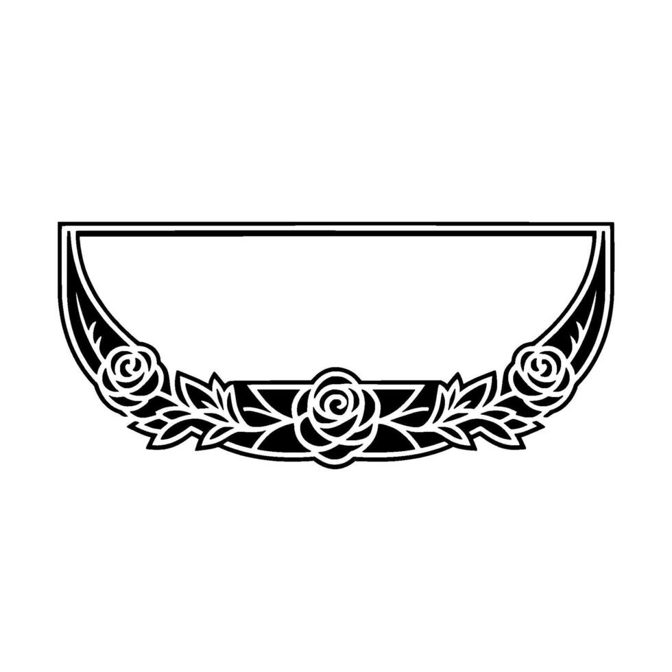 Elegant Rose Arch - Vintage Decorative Element - Floral vector