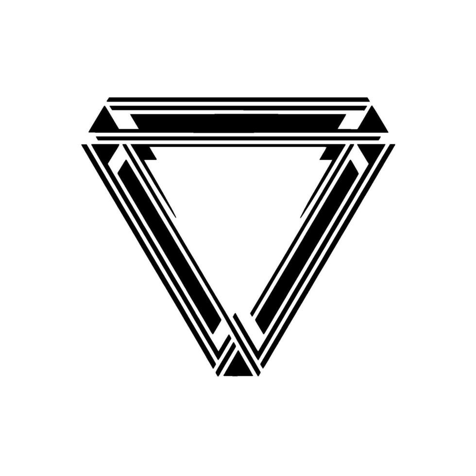 Geometric Diamond Emblem, Minimalist - Triangle vector