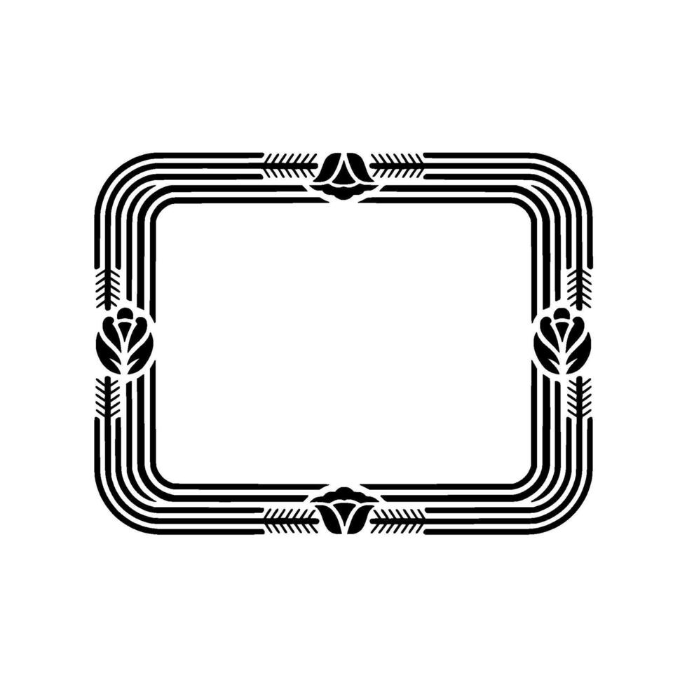Art Deco Frame, Geometric Ornamentation, Elegant Border - Artdeco vector