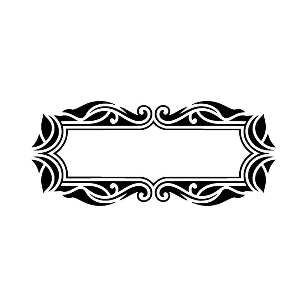 Intricate Black Frame, Elegant Border, Decorative Element vector