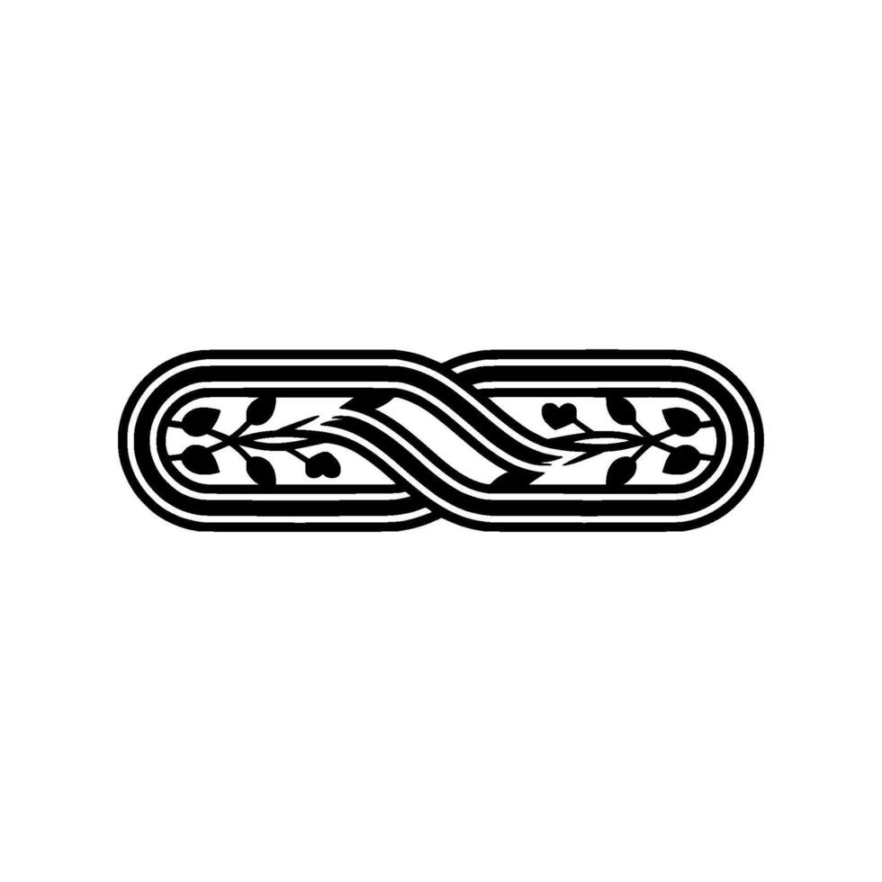 Eternal Bloom Intertwined Vines Infinite Loop Symbol vector