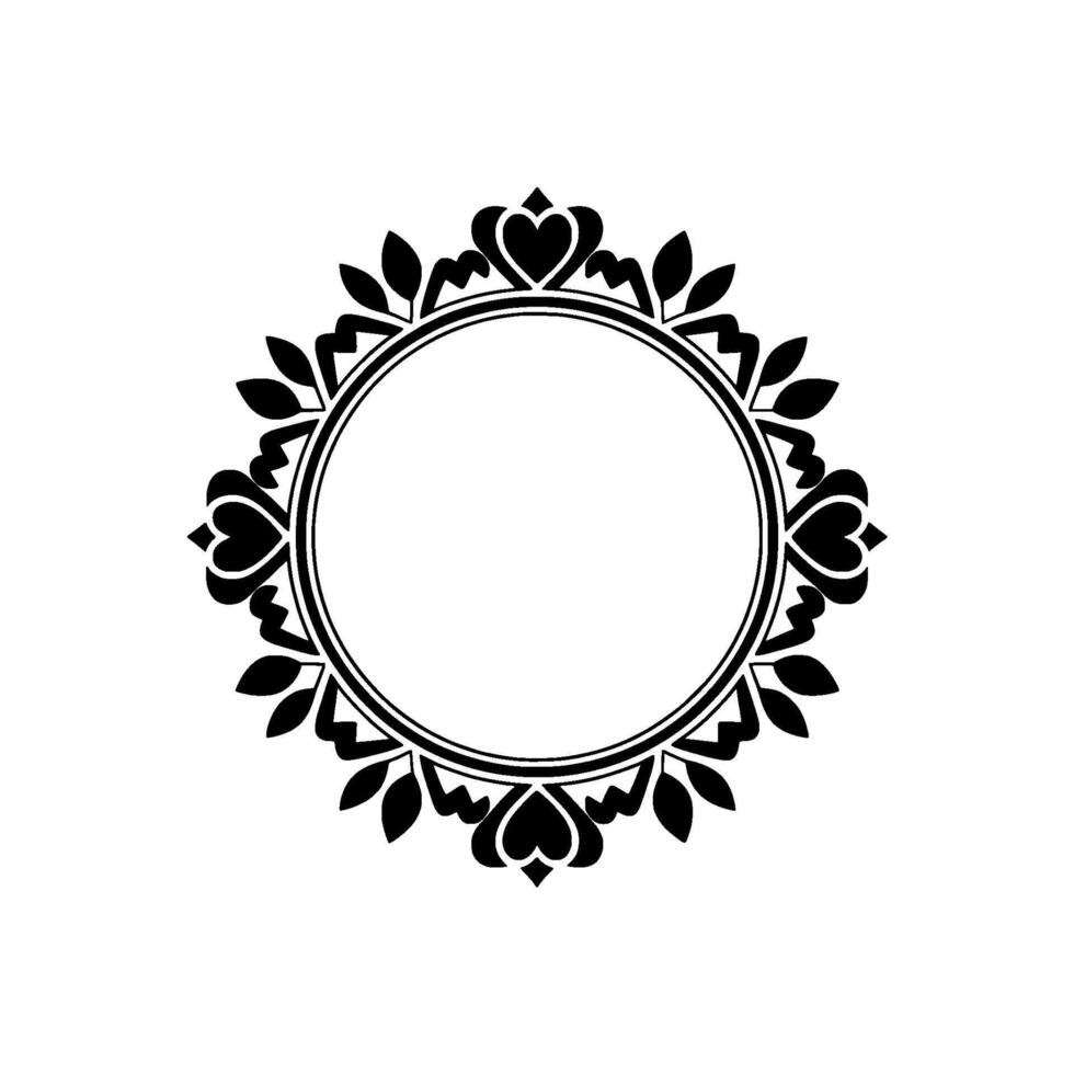 Elegant Circular Ornament, Vintage Element - Decorative - Floral vector