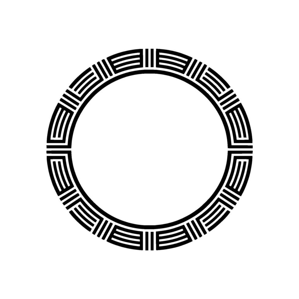 Geometric Circle Frame, Minimalist , Circular Motif - Line vector