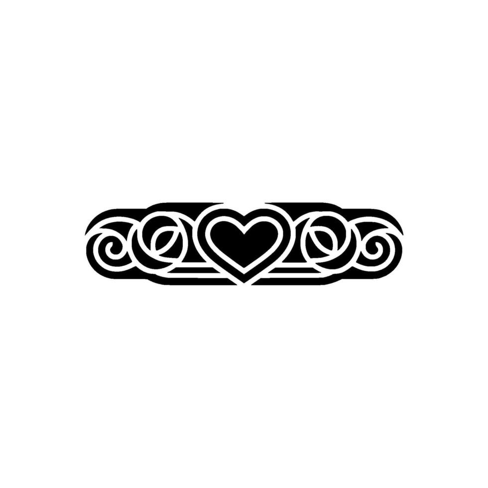 Intricate Celtic Heart Ornament, Vintage Style - Swirl vector