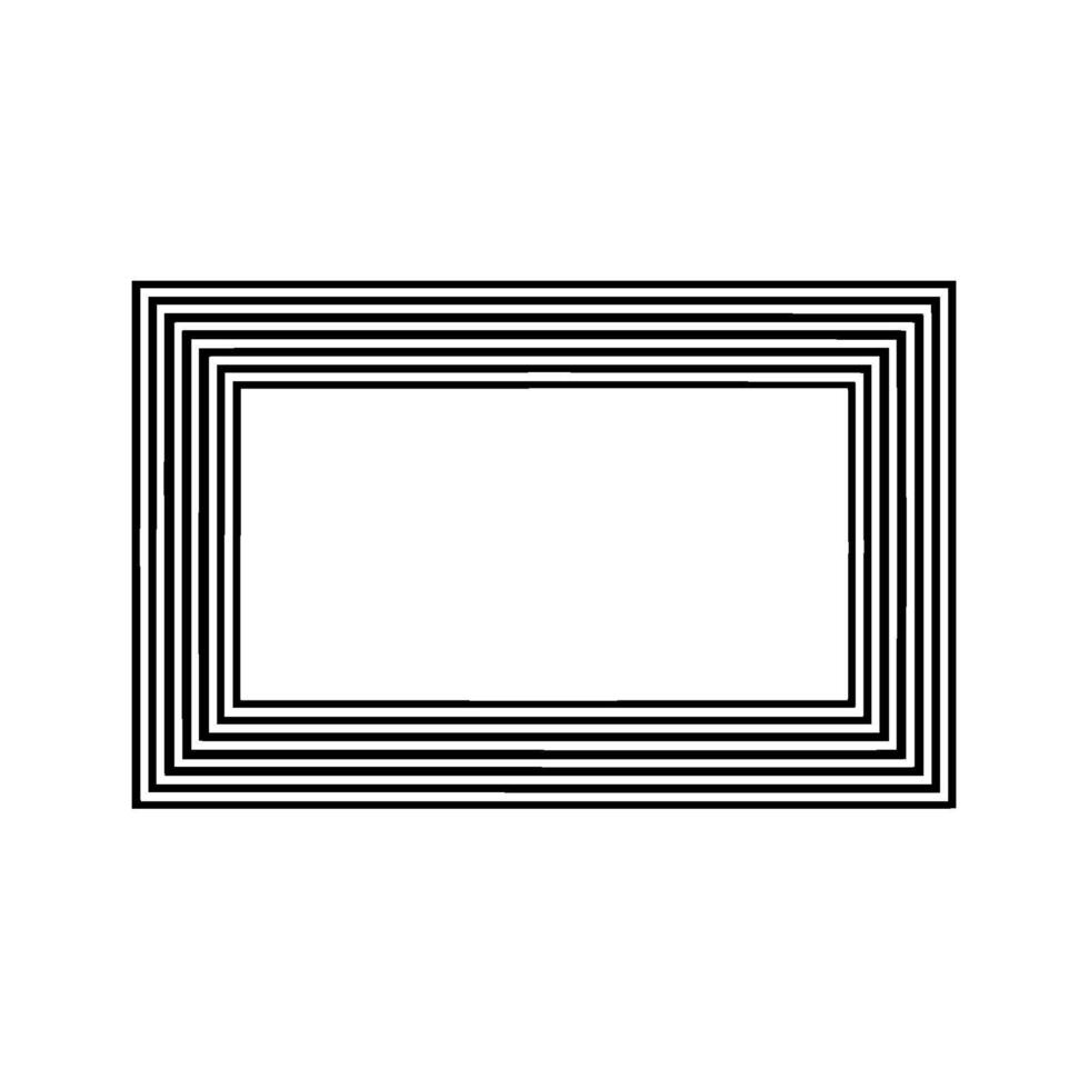 Layered Geometric Frame, Minimalist Composition - Layers vector
