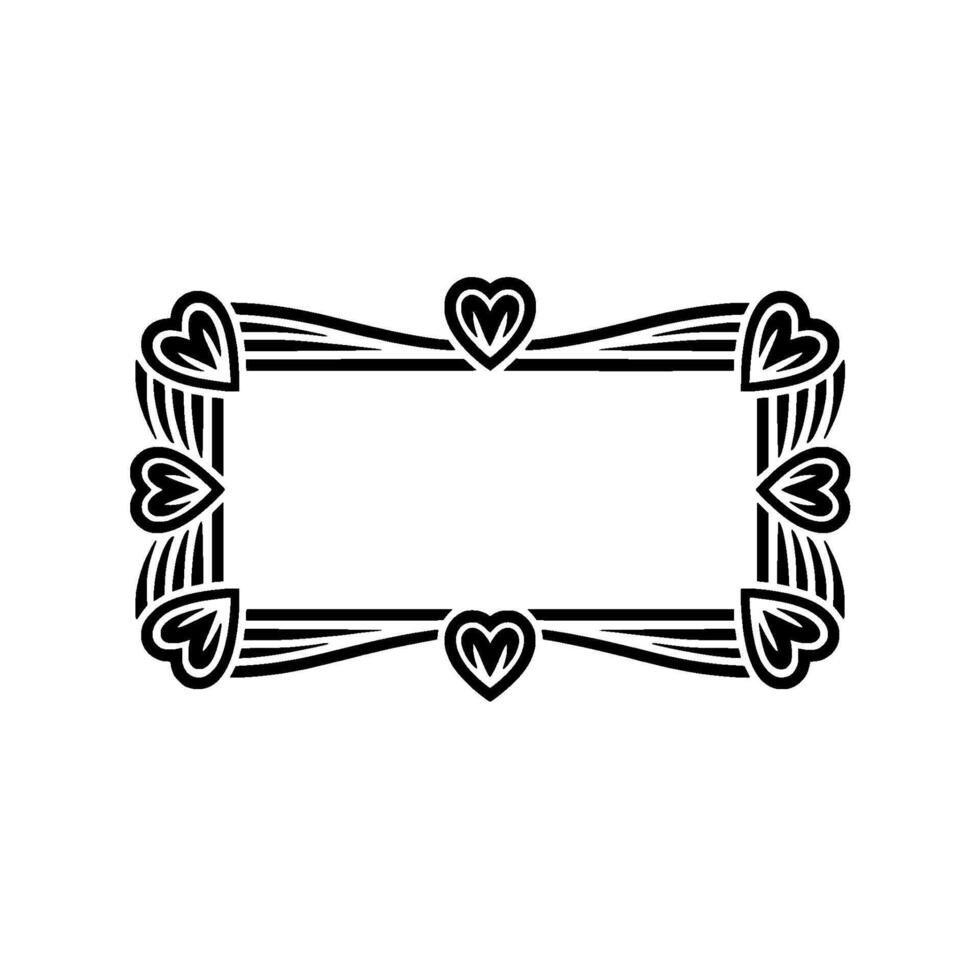 Elegant Heart Frame, Vintage , Decorative Border - Art deco vector