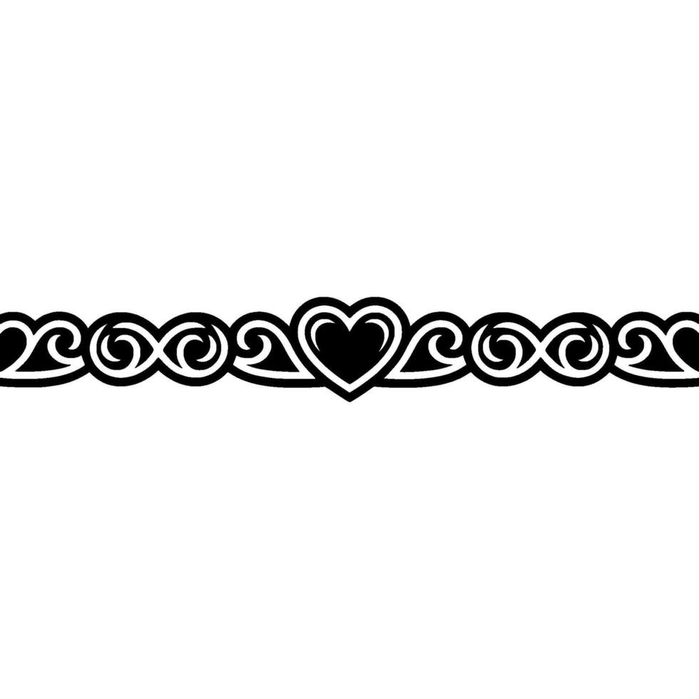 Intricate Celtic Heart Border, Vintage - Love vector
