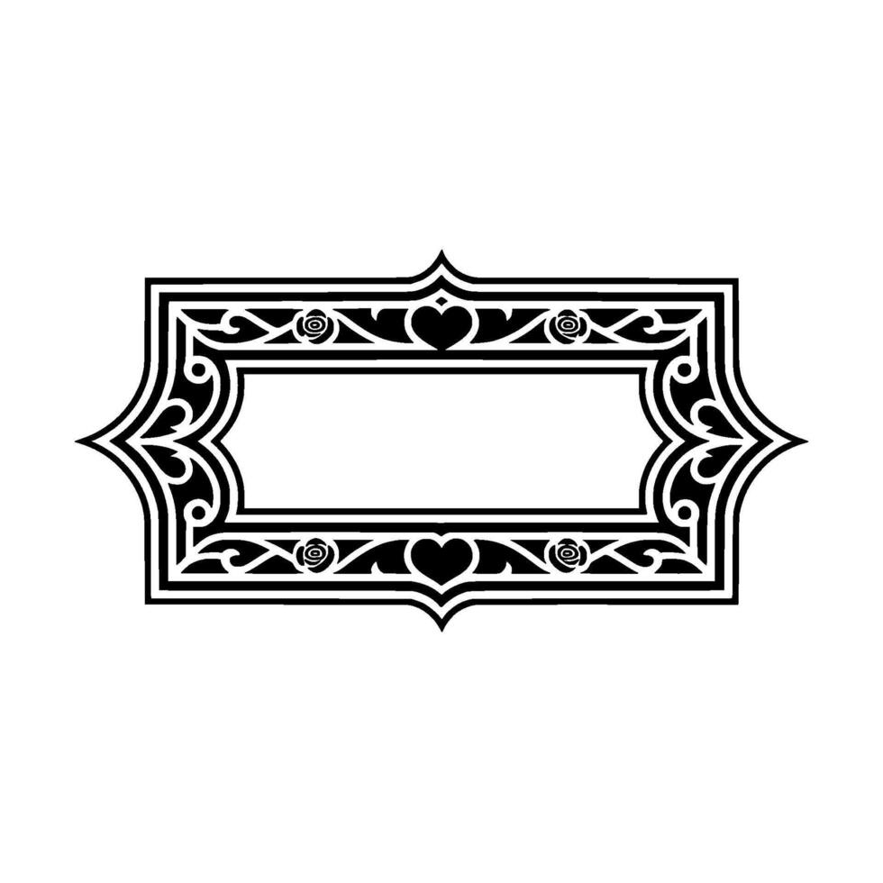 Ornate Black Frame, Victorian , Decorative Border vector