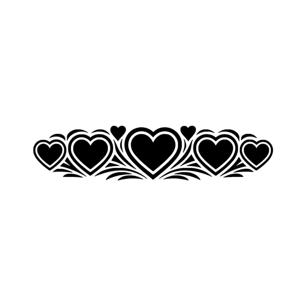Elegant Heart Garland, Vintage Romance Illustration vector