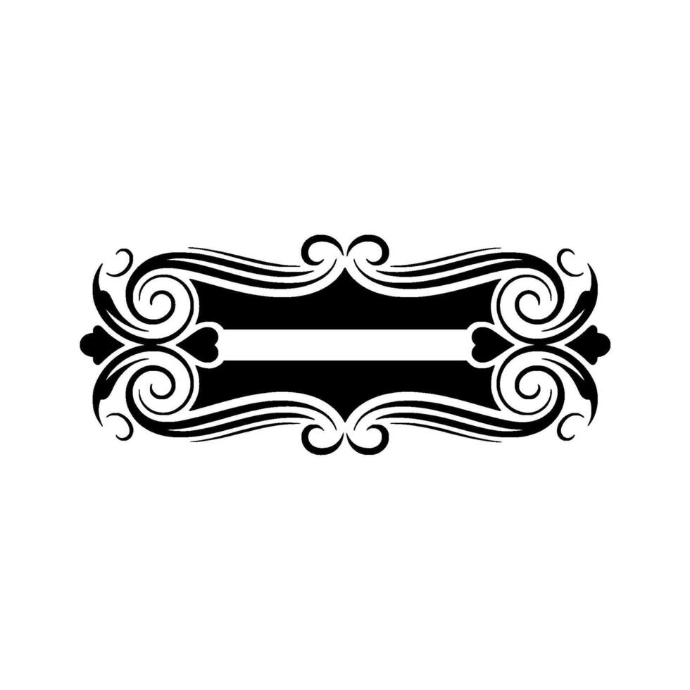 Elegant Black Ornamental Border, Vintage Element - Calligraphy vector