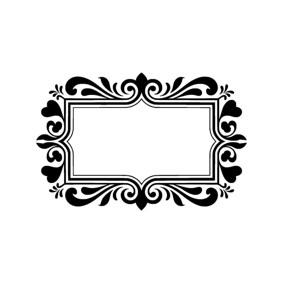 Elegant Black Ornamental Frame, Vintage - Pattern vector