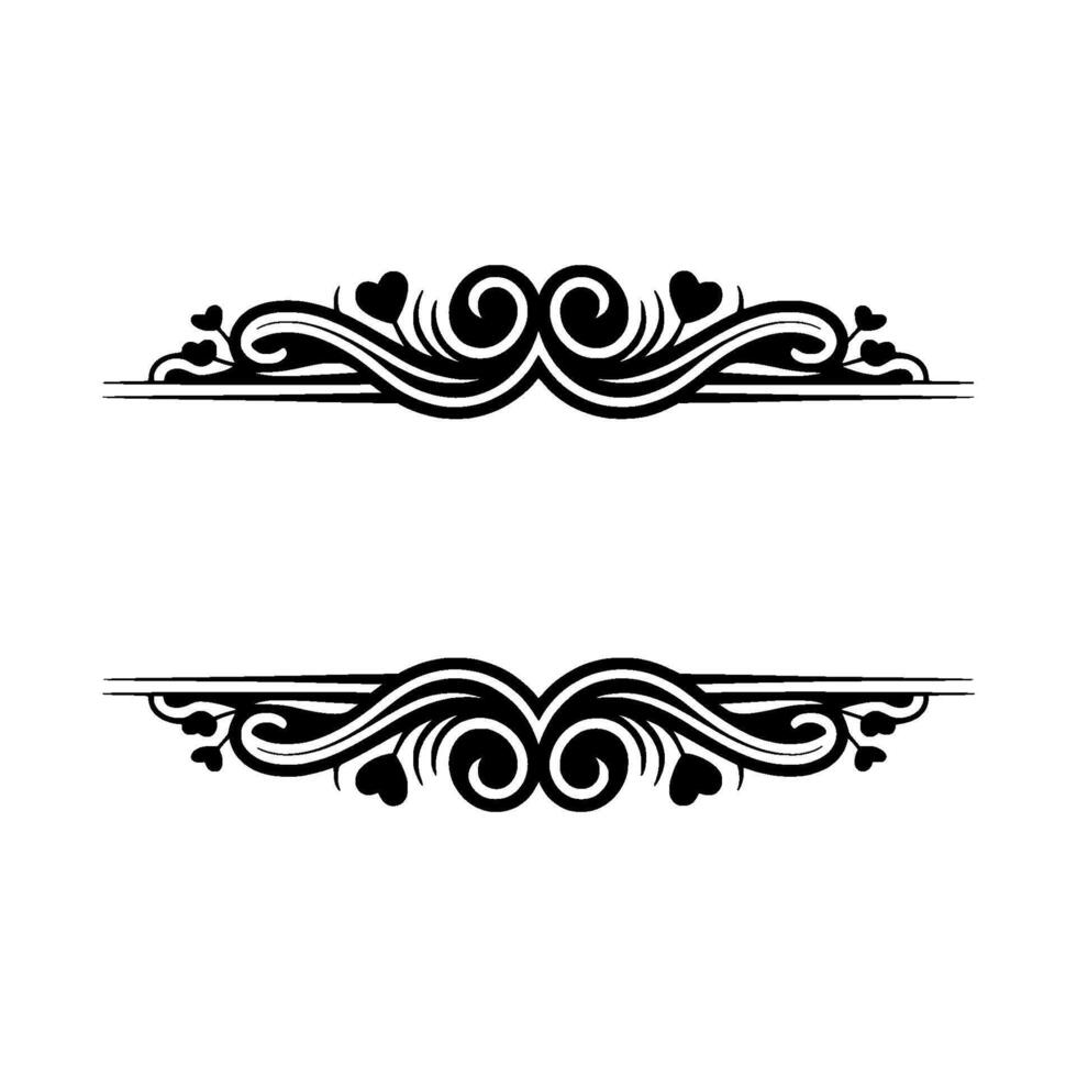 Elegant Vintage Scroll Border, Decorative Element - Swirls vector
