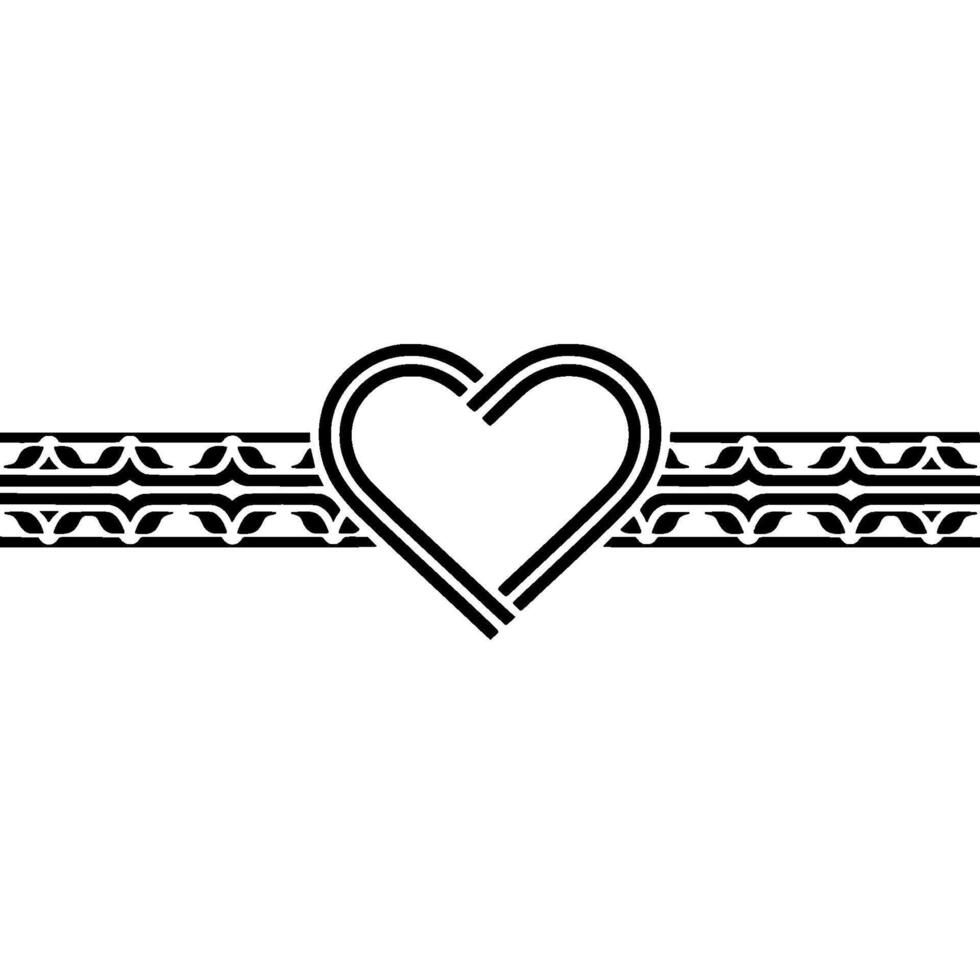 Geometric Heart Border, Minimalist Romance vector