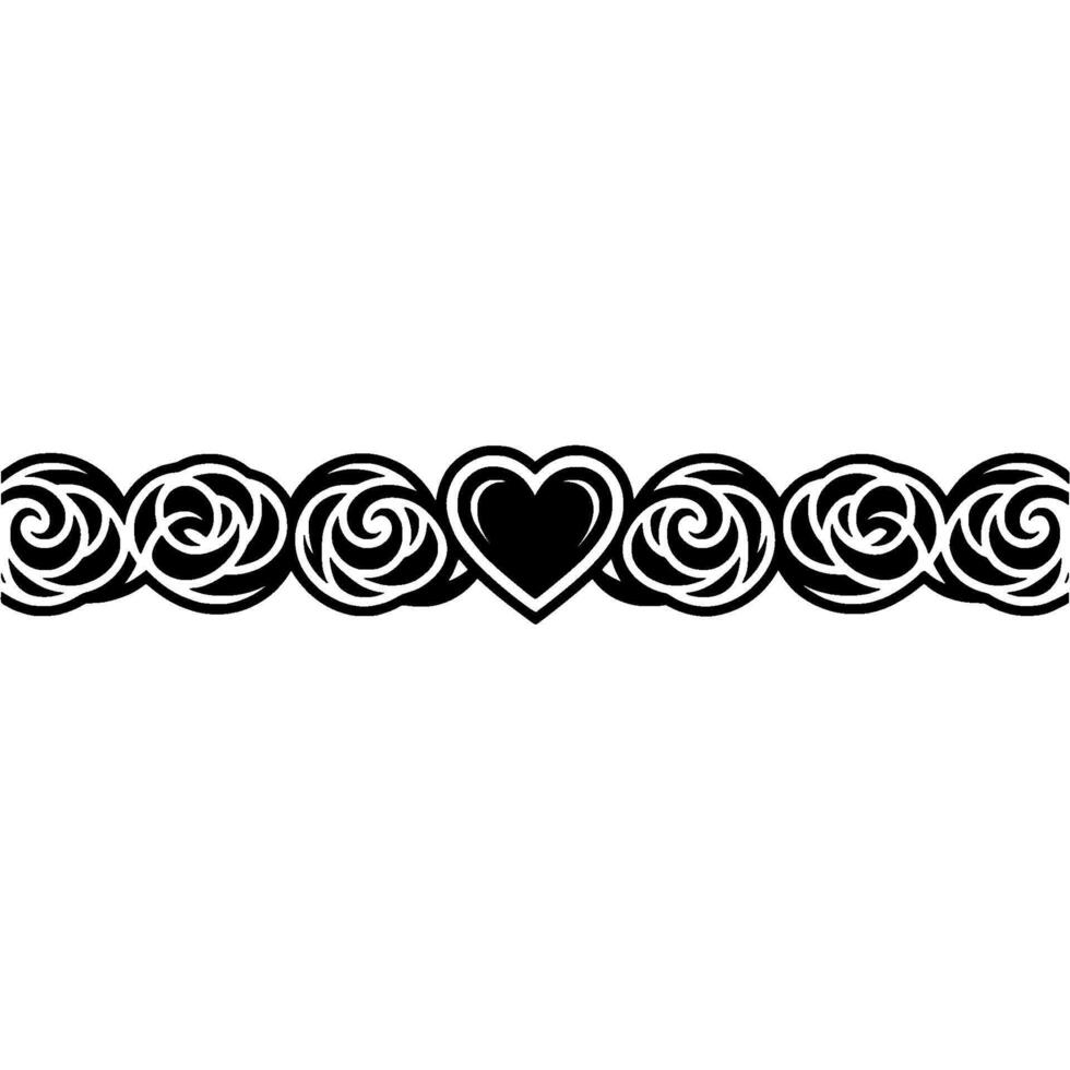 Intricate Celtic Heart Border Vintage Element vector
