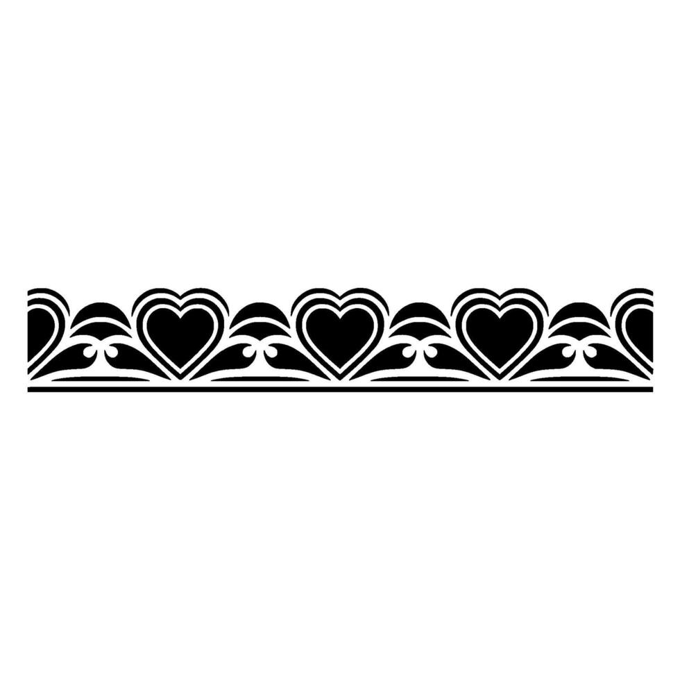 Intricate Heart Border, Vintage Decorative Element - Frame vector