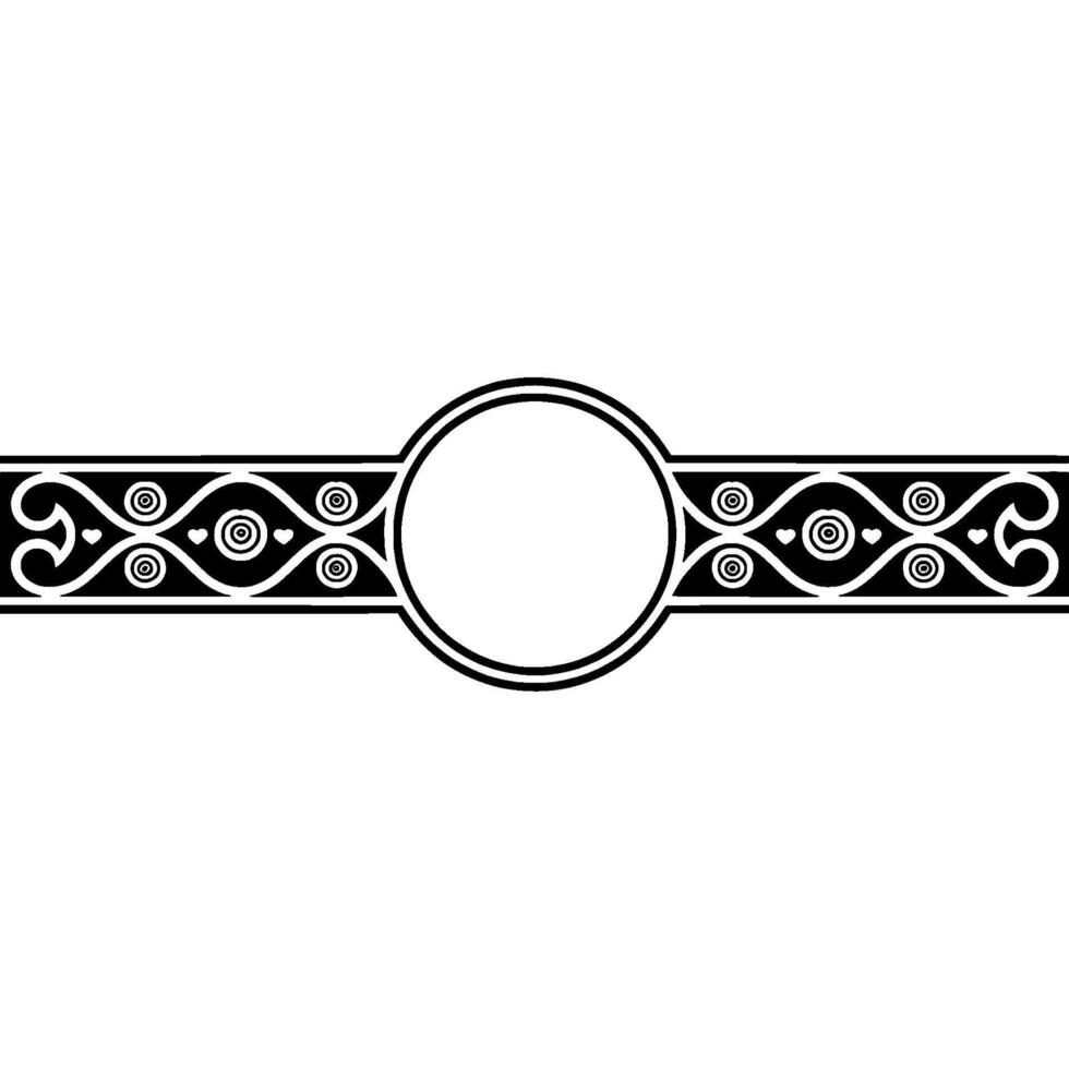 Elegant Circular Border, Vintage Ornamentation, Decorative Frame vector