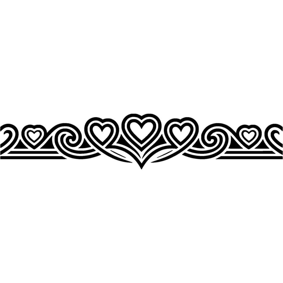 Intricate Celtic Heart Border, Elegant - Pattern vector