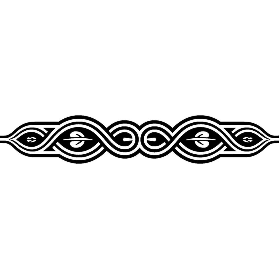 Intricate Celtic Border, Vintage Ornamentation, Elegant - Knotwork vector