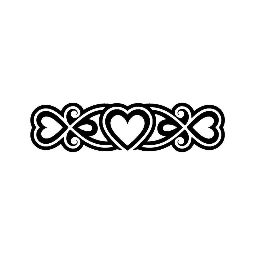Intricate Celtic Heart Border, Vintage - Hearts, Knotwork vector