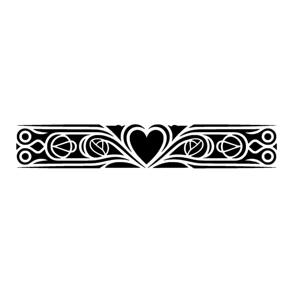 Art Nouveau Decorative Border, Elegant Floral vector