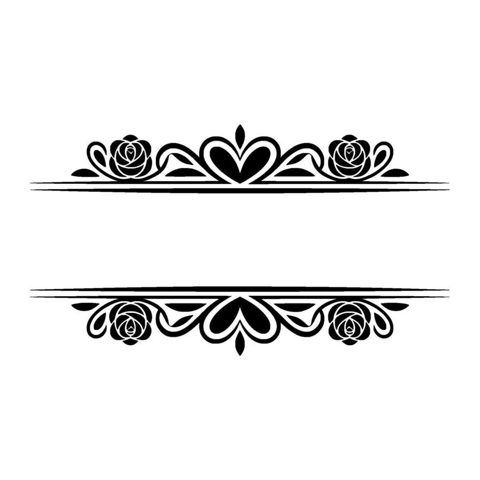 Elegant Floral Divider, Vintage , Decorative Element - Ornamental vector
